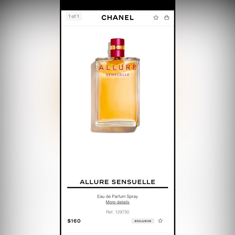 Women’s Chanel allure sensuelle perfume